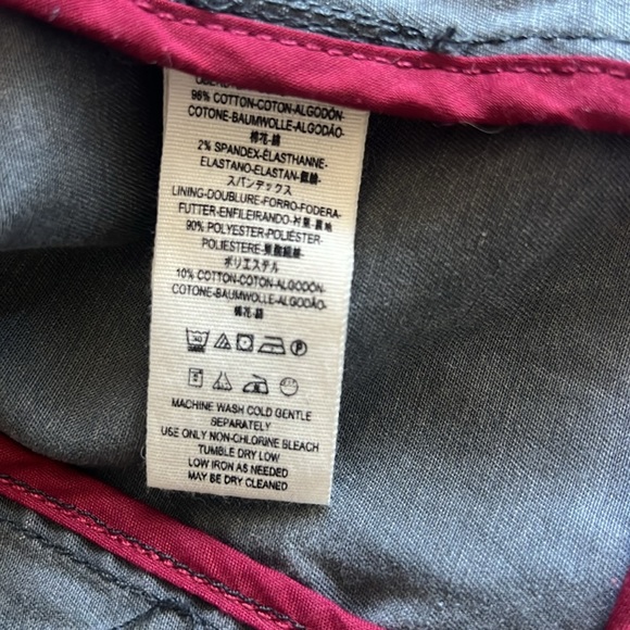 Free People Gray Utility Military Jacket with Red Trim and Gold Epaulets - Picture 13 of 16